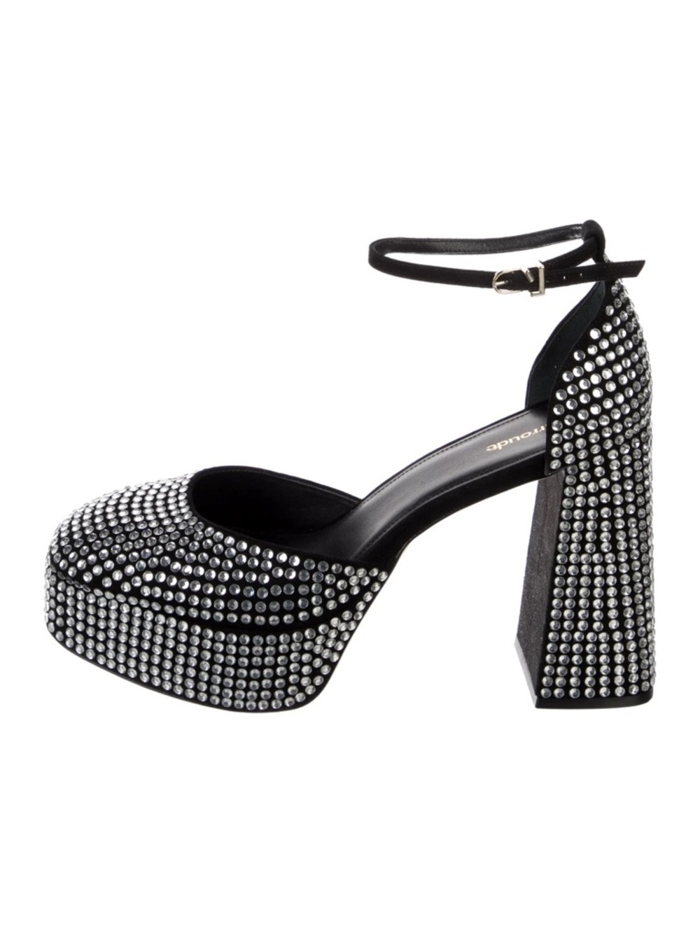 Larroude Dolly Bedazzled Platform Pumps
Black Rhinestone Pumps Size 8